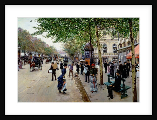 Parisian street scene by Jean Beraud