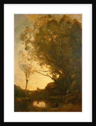 The Evening by Jean Baptiste Camille Corot