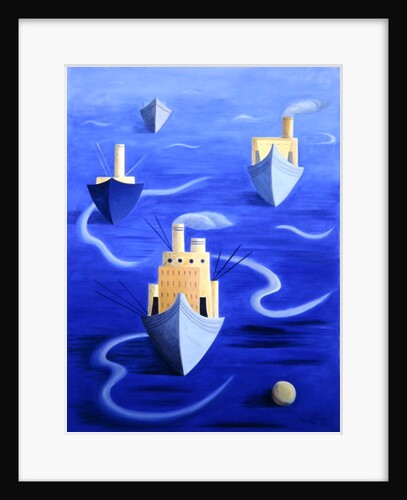 Boats in Harbour, 1994 by Marie Hugo