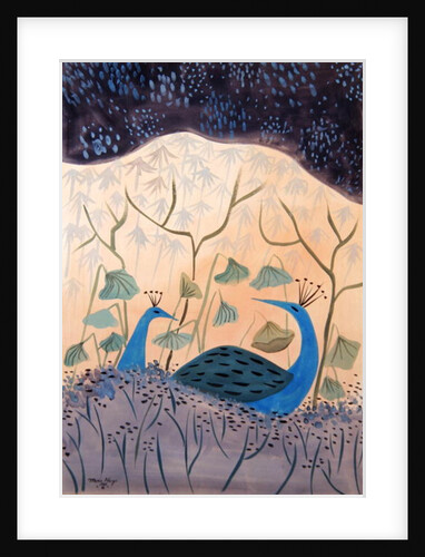 Paons Or et Argent, 1985 by Marie Hugo