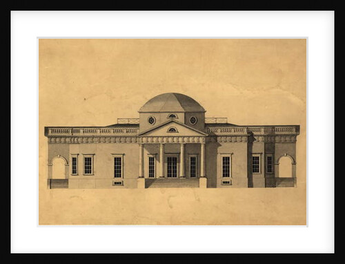 Monticello: 2nd version, recto, 1803 by Robert Mills