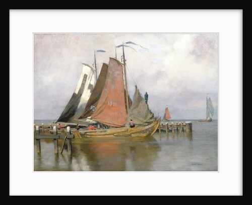Fishing boats leaving Zuyderzee Port, 1899 by Adrian Scott Stokes