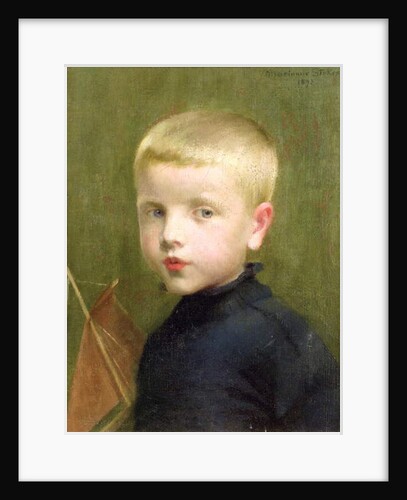 Portrait of a Boy with a Model Sailing Boat, 1893 by Marianne Stokes