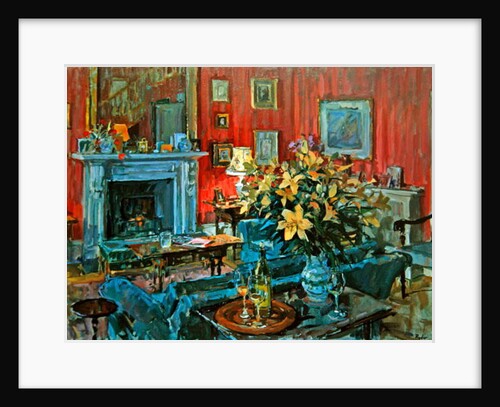 Hearth and Yellow Flowers by Susan Ryder