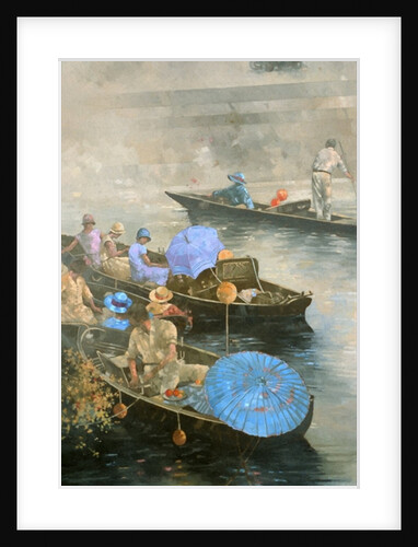 Punts on the Wey at Brooklands by Peter Miller