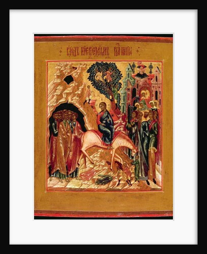 Russian icon of the Entry into Jerusalem, early 19th century by Moscow School