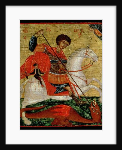 Icon of St. George and the Dragon by School Cretan