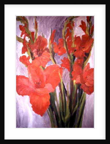 Red Gladioli by Margaret Norris