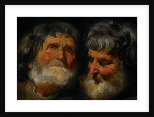 Two studies of the head of an old man, c.1630 by Jacob Jordaens