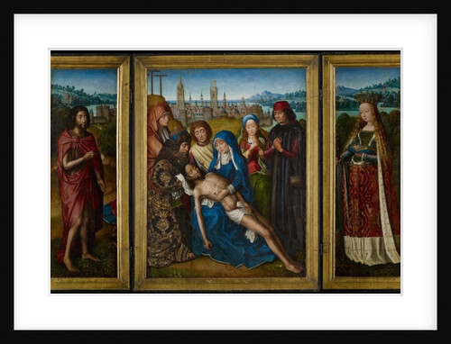 Lamentation with Saint John the Baptist and Saint Catherine of Alexandria, c.1493-1501 by Master of the Legend of Saint Lucy