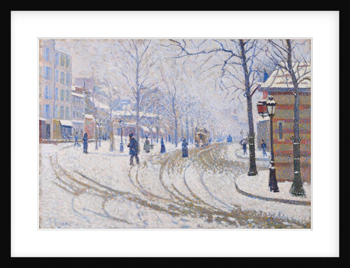 Snow, Boulevard de Clichy, Paris, 1886 by Paul Signac
