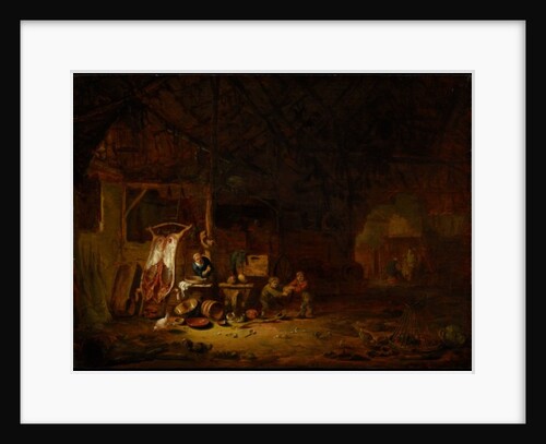 Interior of a Barn, 1644 by Egbert van der Poel