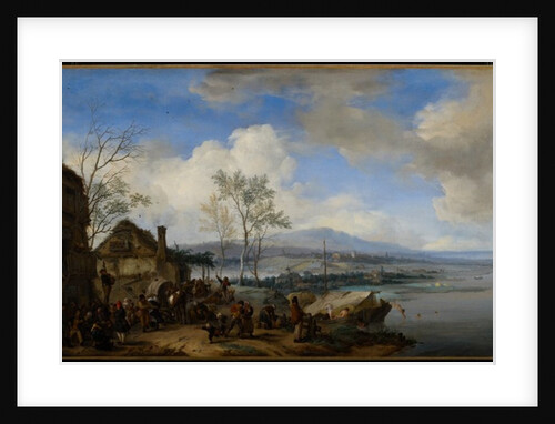 Merry and Rowdy Peasants at an Inn, 1653 by Philips Wouwermans or Wouwerman