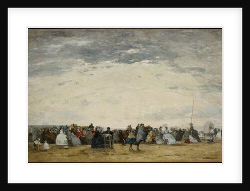 Vacationers on the Beach at Trouville, 1864 by Eugene Louis Boudin