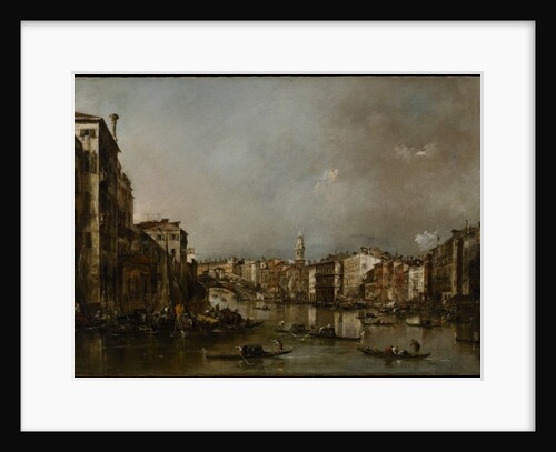 View up the Grand Canal Toward the Rialto, c.1785 by Francesco Guardi