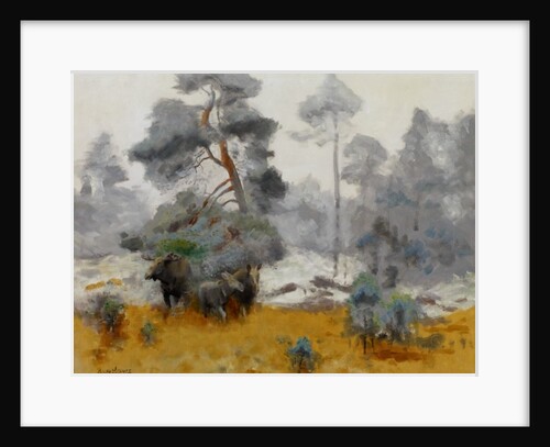 Moose Family Entering a Clearing, 1930 by Bruno Andreas Liljefors