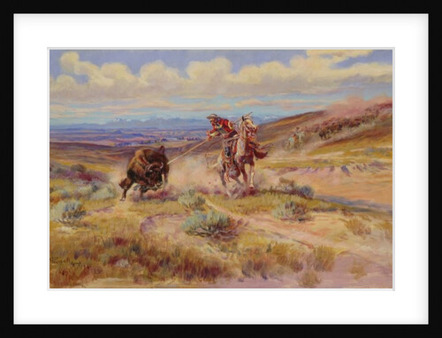 Spearing a Buffalo, 1925 by Charles Marion Russell