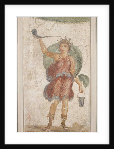 Standing deity holding a horn and bucket, from Pompeii by Roman