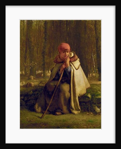 Seated Shepherdess, c.1852 by Jean-Francois Millet