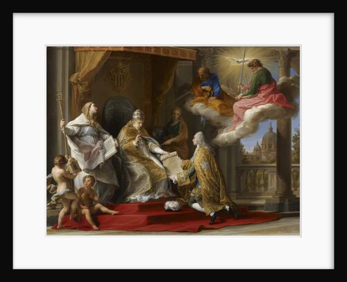 Pope Benedict XIV presenting the Encyclical 'Ex Omnibus' to the Comte de Stainville, later Duc de Choiseul, 1757 by Pompeo Girolamo Batoni
