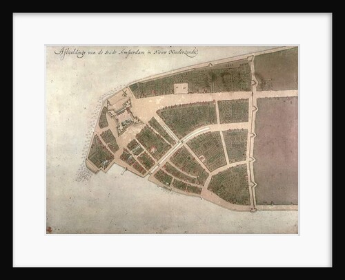 View of New Amsterdam, Costello Plan, 1660 by Jacques Cortelyou