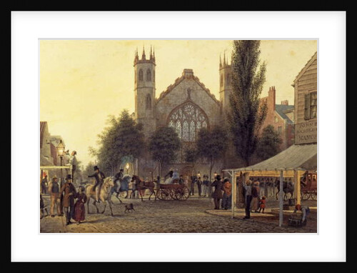 Night-Fall, St. Thomas's Church, New York, c.1835 by George Harvey