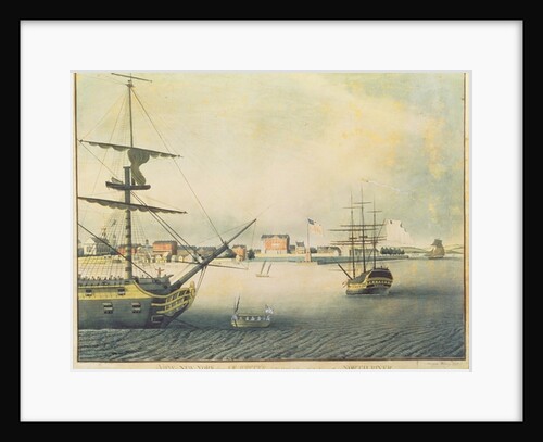 View of New York from 'Le Jupiter' of 74 Guns Lying at Anchor in the North River, 1794 by Archibald Robertson