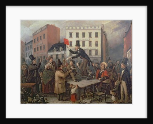 Auction in Chatam Street, New York, 1843 by E. Didier