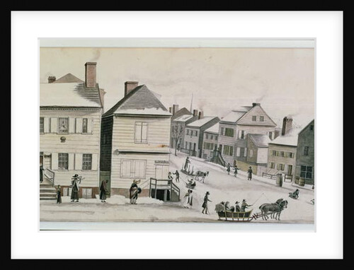 The Corner of Warren and Greenwich Street, 1809 by Anne Marguerite Hyde de Neuville