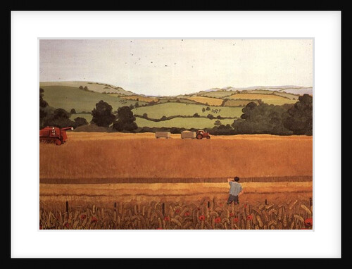 Harvesting in the Cotswolds by Maggie Rowe