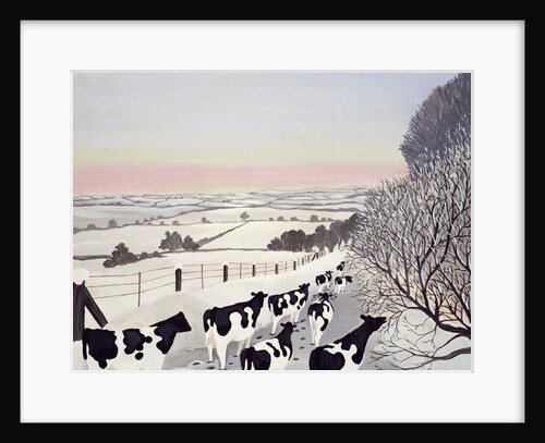 Friesians in Winter by Maggie Rowe