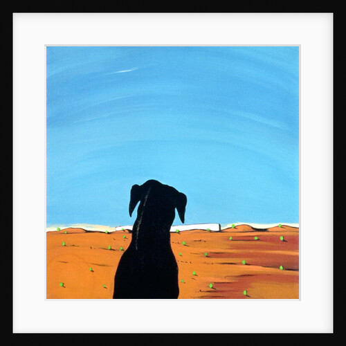 Black Dog in Chestertown, 1998 by Marjorie Weiss