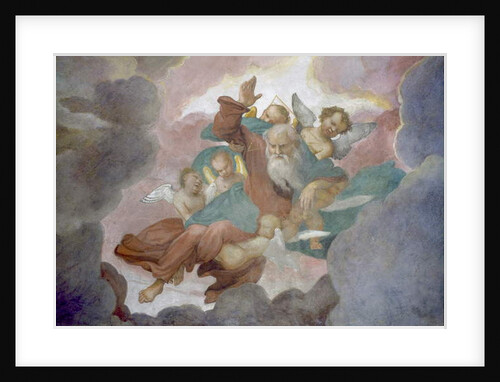 God lifted by Angels, 1525 by Lorenzo Lotto