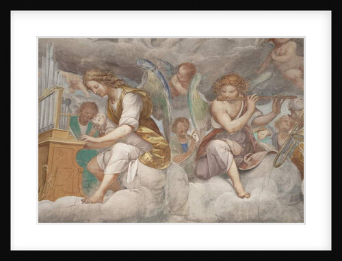 Angels, musician angels and puttos, detail of Paradise with eternal Father, c.1623-34 by Isidoro Bianchi