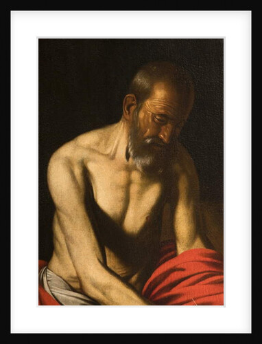 Saint Jerome, detail of 3496231, 1607 by Michelangelo (attr. to) Caravaggio