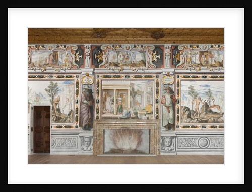Hall of the Zodiac: Gods punishing men and male figures representing the months of the year by Italian School