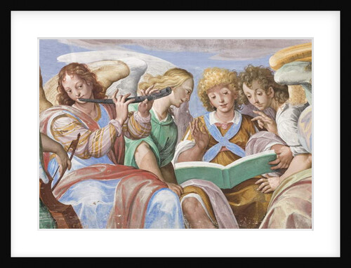 Angels singing and playing by Giovanni Mauro della (c.1575-1640) Rovere