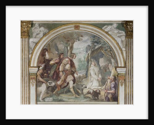 Saint Hugh meeting with Ruggero di Calabria, 1629 by Daniele Crespi