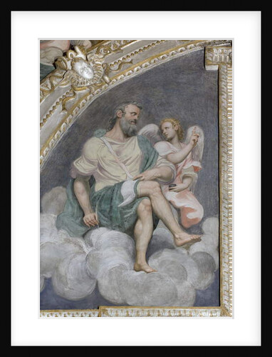 Sant Matthew and the Angel, Lunette, Presbytery, 1578-82 by Simone Veneziano Peterzano