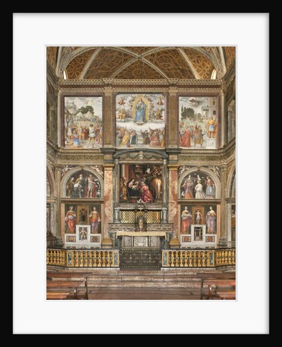 View of the frescoes with the Adoration of the Three Kings by Bernardino Luini