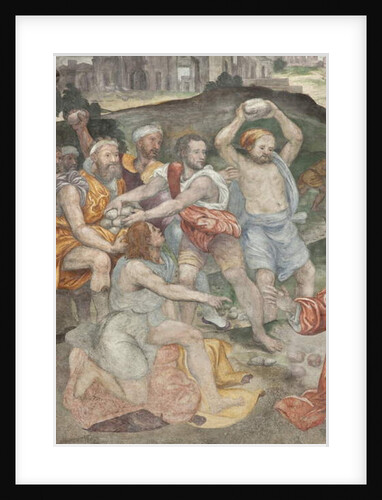 The Martyrdom of Saint Stephen, detail, Left Chapel by Aurelio Luini