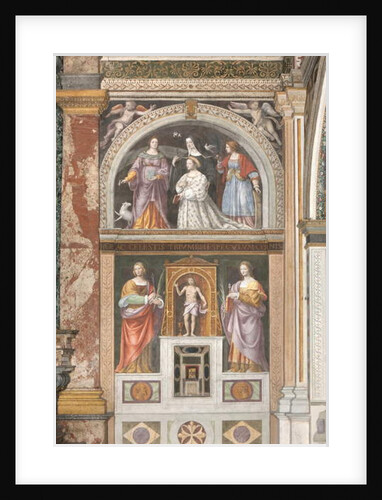 Ippolita Sforza with Saint Agnes and Saint Catherine and below Saint Apollonia and Saint Lucy, c.1522-25 by Bernardino Luini