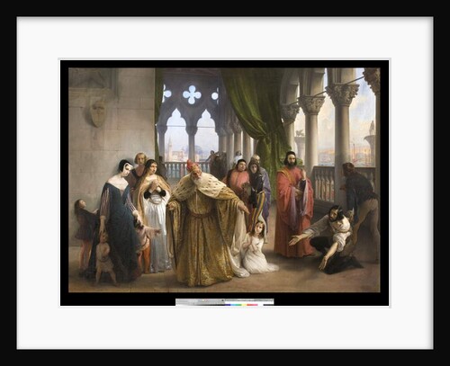 The last meeting between Jacopo Foscari and his family before being exiled, 1838-40 by Francesco Hayez