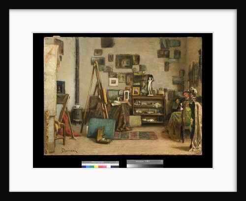 Visit to the painter's study, 1865-75 by Odoardo Borrani