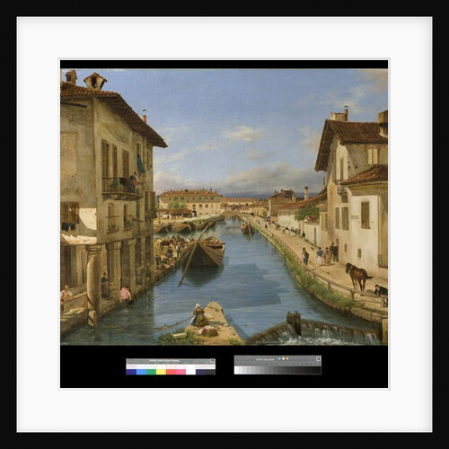 View of Naviglio Canal from the San Marco Bridge in Milan, 1834 by Giuseppe Canella