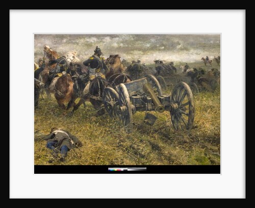 Artillery during the Battle of San Martino, 1887 by Sebastiano de Albertis