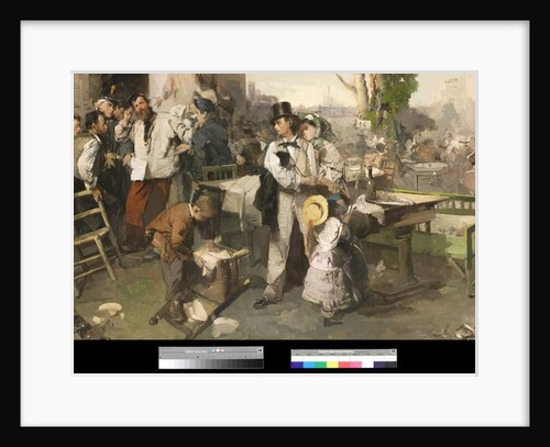 Bulletin announcing the Peace of Villafranca, 1861-62 by Domenico Induno