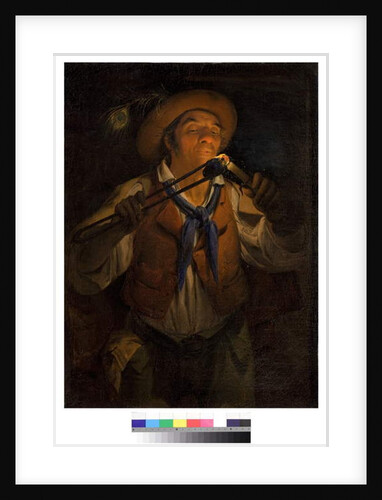 Peasant lighting a candle with an ember, 1850 by Angelo Inganni