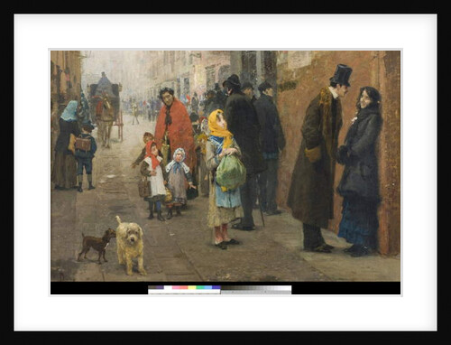 A street in Milan, 1881 by Luigi Rossi