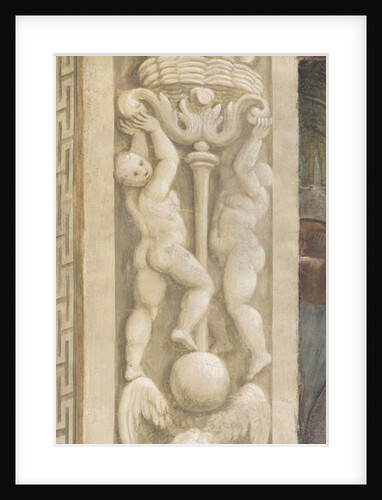 Putti, decorations around the windows by Lattanzio Gambara